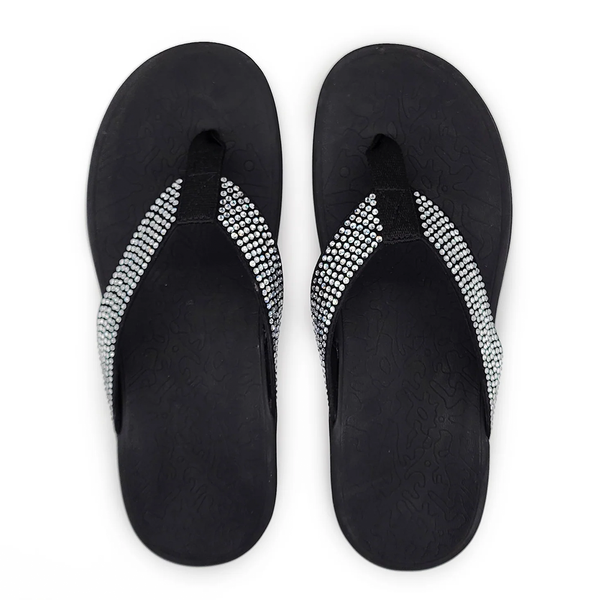 Bling Premium Thongs Black Adavera Footwear