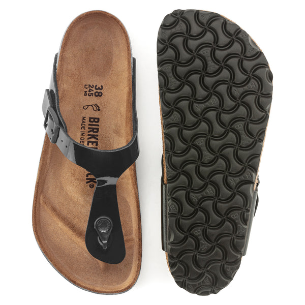 Gizeh Patent Black Birko Flor Regular