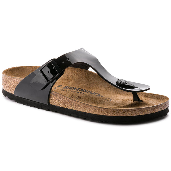 Gizeh Patent Black Birko Flor Regular