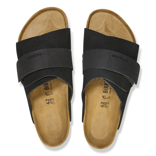 Kyoto Black Suede Nubuck Leather Regular