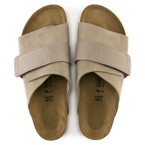 Kyoto Taupe Suede Nubuck Leather Regular