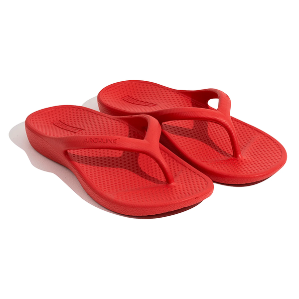 Rebound Orthotic Thongs Red