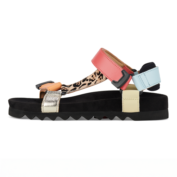 Sandal Tooth Wedge Multi Leopard